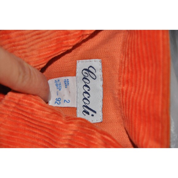 Corduroy Jacket for Kids Toddler Zip Up Burned Orange Italian Boys Jacket 2 y.o. - Picture 8 of 8